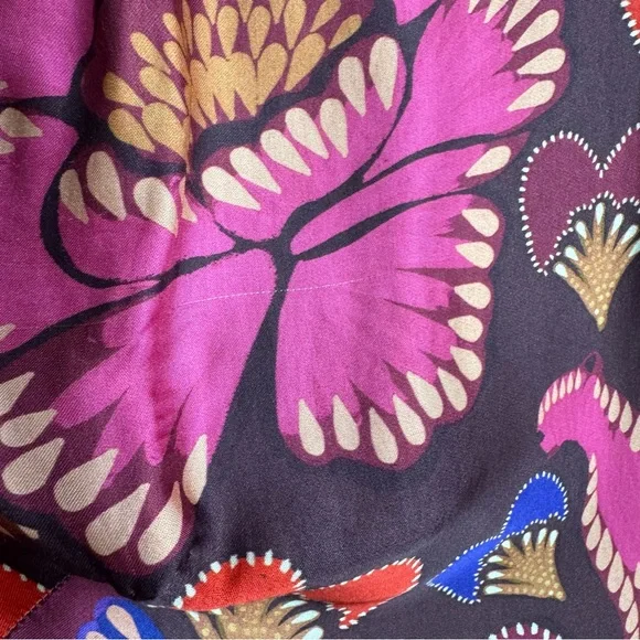 NEW Farm Rio Long Sleeve Mini Dress in Bright Flora Brown Size Large - Picture 9 of 16